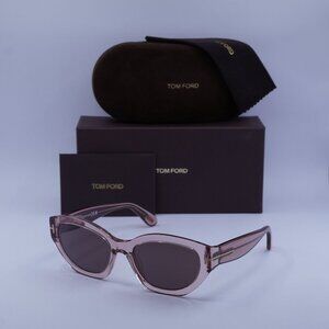 Tom Ford Penny FT1086 72E Cat Eye Sunglasses – Pink/Brown
